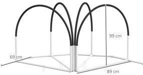 PawHut Lot de 4 piese echipament agility - hooper agility - arceau antrenament pentru câini, obstacol cu sac de transport | Aosom Romania