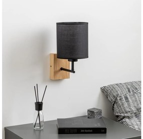 Lampă de perete Brilagi NUBILA WOOD 1xE27/25W/230V stejar/negru