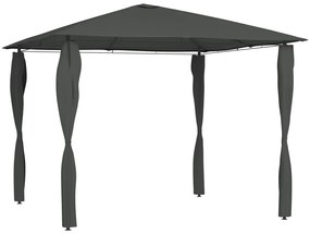 vidaXL Pavilion cu huse pentru stâlpi, antracit, 3x3x2,6 m, 160 g/m²