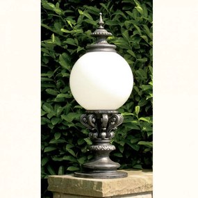 Stalp iluminat exterior din fier forjat, inaltime 101cm, AL 6664