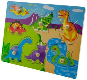 Tulimi Distracție de lemn puzzle jigsaw - Dinosauri
