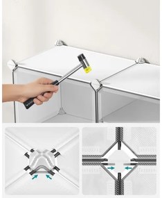 Raft modular cu compartimente BOXIFY, alb