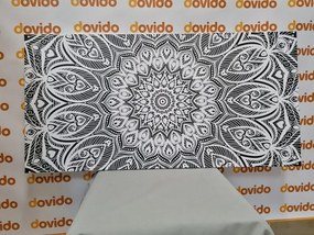 Tablou Mandala armonie în design alb-negru