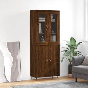 vidaXL Dulap înalt, stejar maro, 69,5x34x180 cm, lemn compozit