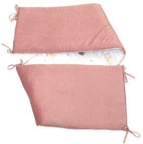 Aparatoare laterala patut, 2 fete, Sweet velvet rose, 180 x 35 cm