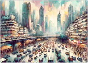 Tablou - Viața din marele oraș (70x50 cm)