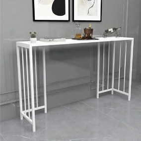 Masa Bucătărie Tip Bar, Alba, 150x90x35 cm