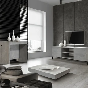 Masa Transformabila, extensibila, cu sistem de ridicare-coborare - GRI CIMENT - 120 cm / 80 cm - Transformabila