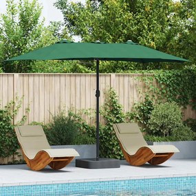 vidaXL Parasol de Grădină Verde 385 x 209 x 244 cm țesătură