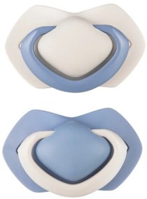 Canpol Babies Set 2 buc simetric suzete din silicon, 18m+, PUR CULOARE albastru
