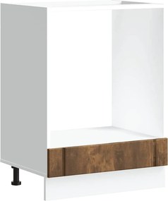 vidaXL Dulap pentru cuptor "Lucca" din lemn de stejar afumat