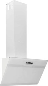 vidaXL Hotă de perete, alb, 60 cm, oțel și sticlă securizată