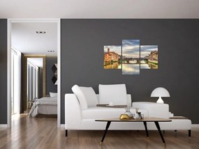 Tablou orașului cu râu (90x60 cm)