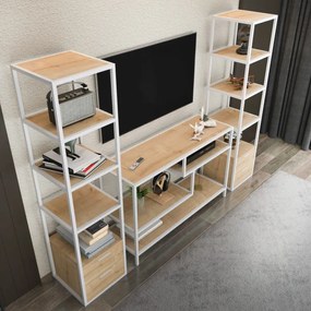 Comoda TV Robbins - Alb, Oak