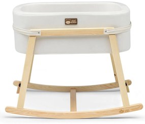Pătuț balansoar bebeluș Kapato 1 (alb + natural) . 1093589