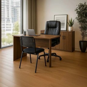 Scaun conferință negru HRC 600 din mesh respirabil cu cadru metalic stivuibil