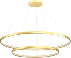 Zuma Line Carlo lampă suspendată 2x65 W auriu PL210503-800+1200-GD