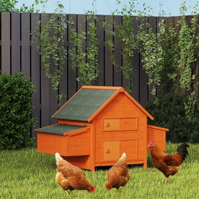 PawHut Coteț pentru Găini de Grădină din lemn de Brad, lemn verde, 160x98.5x107cm | Aosom Romania