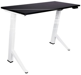 Birou reglabil electric TerrA2Y WHITE-cadru in Y, profil cadru alb (Dimensiune blat: 137x67cm, Culoare blat: Stejar 18mm)