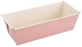 Tava de copt Dr.Oetker Retro 4655, Dreptunghiulara, 25x7.5 cm, Acoperire antiaderenta, Otel carbon, Roz