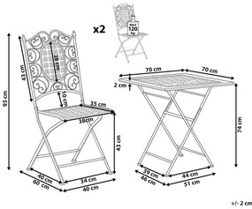Set mobilier de grădină Beatriz (negru) (pentru 2 persoane). 1035527