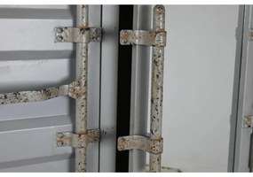 Dulap gri din metal, stil industrial, "Cargo"