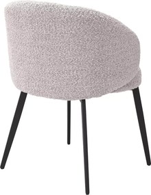 Set de 2 scaune cu brate design LUX Lloyd, boucle gri 115990 HZ