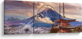 Tablou - Muntele Fuji (cu ceas) (90x30 cm)