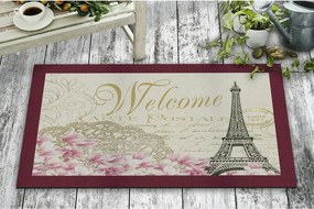 Covor intrare TOUR EIFFEL, 45x70 cm, forma dreptunghiulara, pasla/PVC,