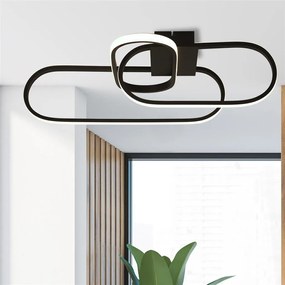 Lustra suspendata LED design modern Clip negru