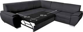 Set canapea, dreapta, material textil gri închis, AMILA ROH