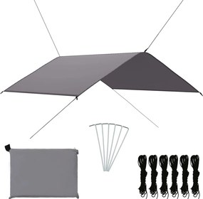 vidaXL Prelată de exterior, gri, 4x4 m