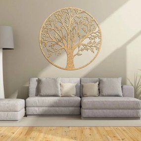 SENTOP | Copacul Vieții din lemn, într-un cerc – decorațiune murală | FORTIS