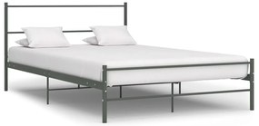vidaXL Cadru de pat, gri, 160 x 200 cm, metal