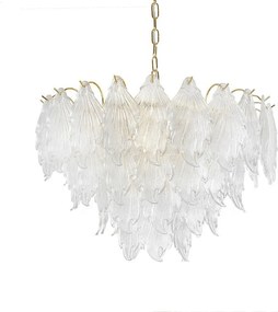 Lustra suspendata metal auriu si sticla SCARLETT 60