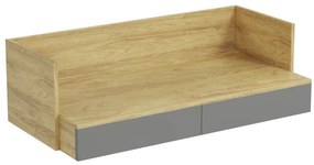 Birou modular Mobius S2 natur/gri – H38