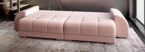 Canapea extensibilă dumonde cu 2 lăzi de depozitare si sezut confortabil din spuma high-density, Verona Royal Pink 310x100 cm