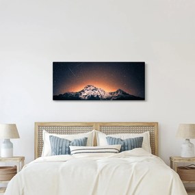 Tablou cu cerul nocturn și munți (120x50 cm)