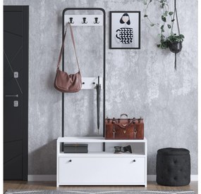 Mobilier hol Alicia (Alb + Negru). 1088276