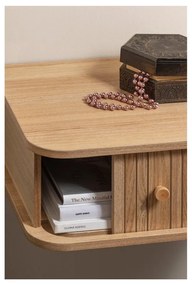 Noptieră în culoare naturală suspendată cu aspect de lemn de pin Jena – WOOOD