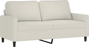 vidaXL Canapea cu 2 locuri, crem, 140 cm, catifea