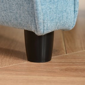 HOMCOM Canapea pentru copii Fotoliu cu suport pentru picioare și brațe, spătar reglabil, fotoliu relaxant, canapea-șezlong pentru copii 3-5 ani, băieți și fete, albastru | Aosom Romania