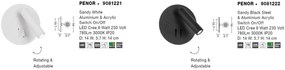 Aplica moderna cu reader LED directionabil Penor alba NVL-9081221