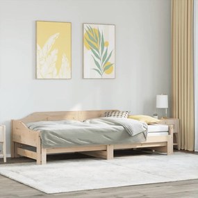 850905 vidaXL Pat de zi cu extensie, 90x200 cm, lemn masiv de pin