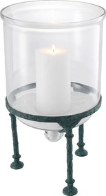 Suport lumanare LUX Grace, metal verde vintage 113689 HZ