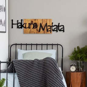 Accesoriu decorativ de perete din lemn Hakuna Matata 4