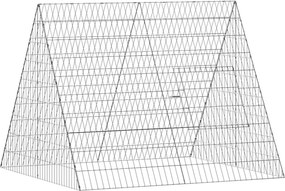 vidaXL Cușcă pentru pui Argintiu 110 x 100 x 85 cm Oțel Galvanizat