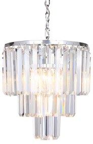 Lustră de cristal pe cablu AMEDEO 4xE14/40W/230V Zuma Line 17106/3+1-CHR