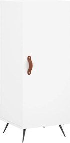 vidaXL Servantă, alb, 34,5x34x90 cm, lemn compozit