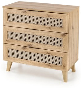 Comoda Borneo KM-2 stejar artizan/negru L80 cm